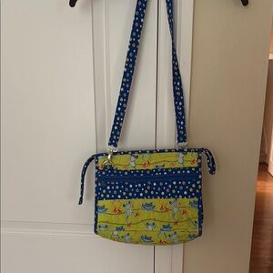 Stylish Blue and Green Crossbody Bag